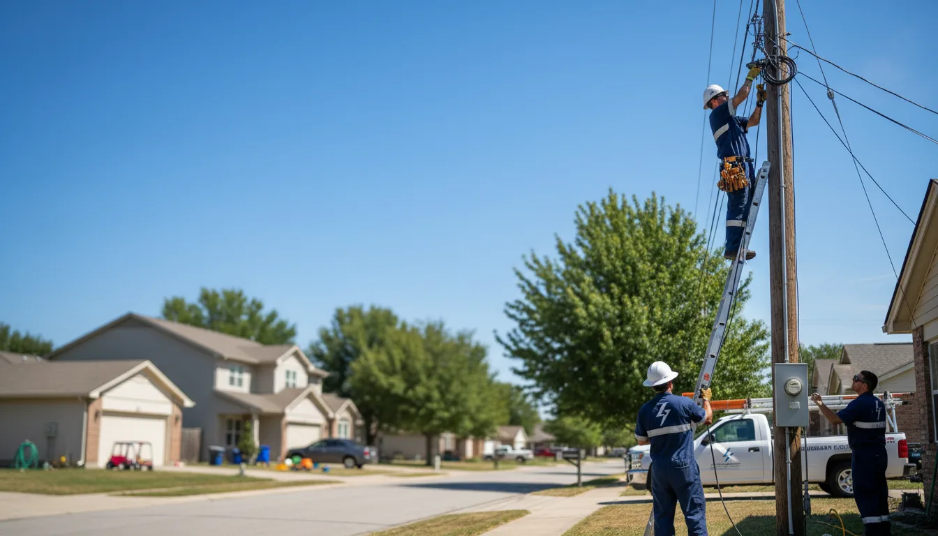 Residential electrician providing installation services in Hilger, MT